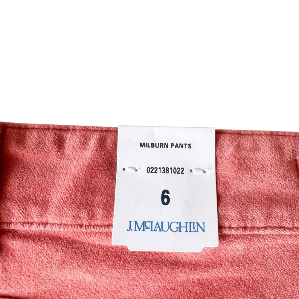 J McLaughlin Milburn Velvet Jeans in Deep Coral | 6 NWT - Picture 6 of 10
